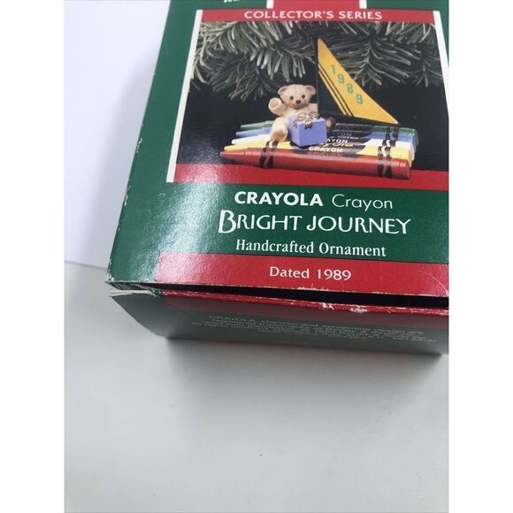Hallmark Keepsake Ornament 1989 Crayola Bright Journey Bear Crayon 1st in Series - Picture 11 of 12